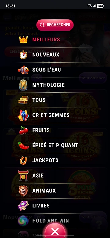Conditions de mise des bonus Vegas Plus